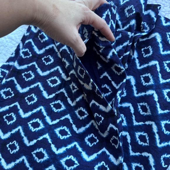 Ann Taylor LOFT Linen Navy and White Loose Pants - Picture 6 of 8